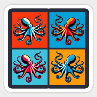 Pop Octopus Art - Trendy Marine Life Sticker